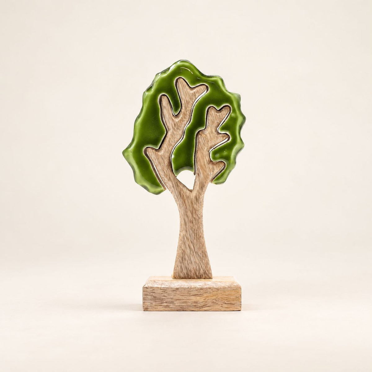 Perdido en el bosque - Decoración de madera 3D de un solo árbol - 20x10cm