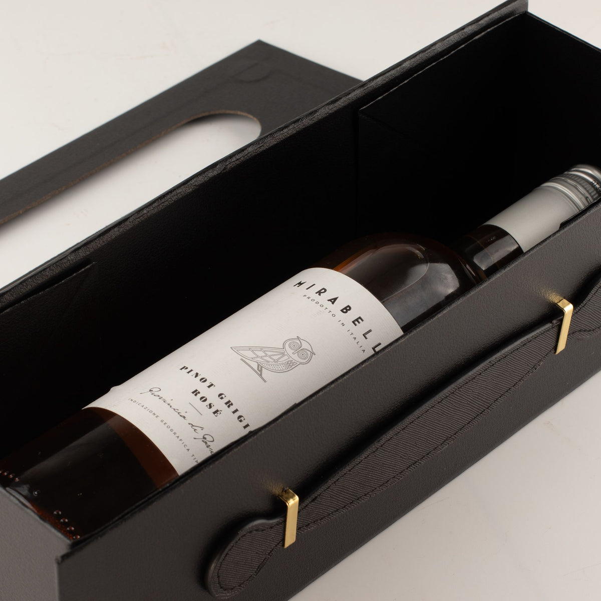 Caja de regalo plegable - Con forma de caja de vino (33.5x10x10.5cm) - Negro
