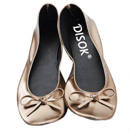 Bailarinas bodas en bolsa de regalo L-bronce