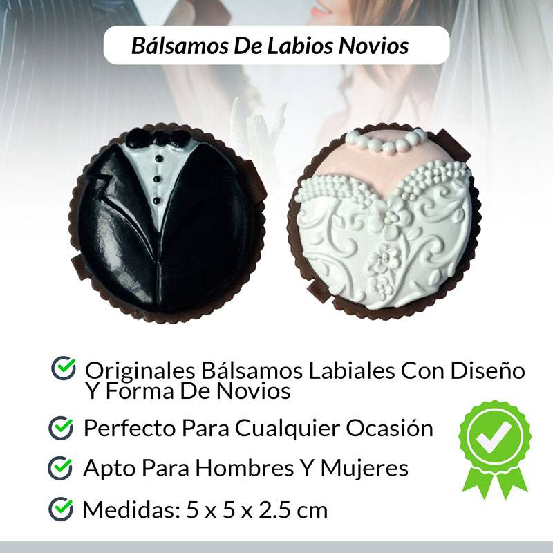 Set bálsamos labiales novios