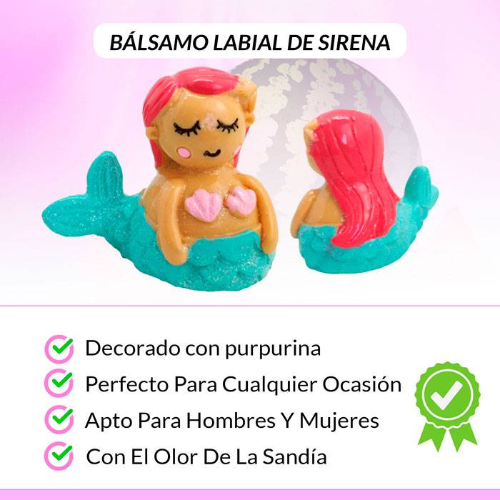 Bálsamo labial sirena purpurina