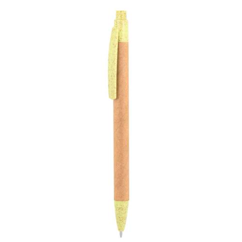 Bolígrafo de fibra de trigo y cartón verde