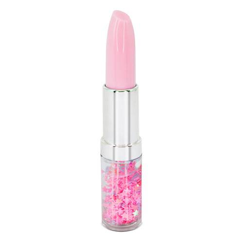 Bolígrafo pintalabios estrellas rosa