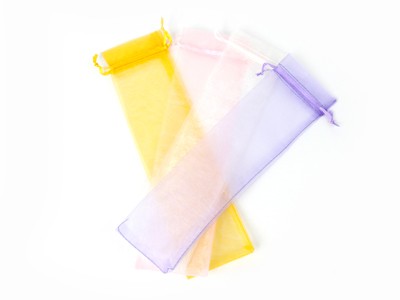 Bolsa de organza abanicos 7 x 30 lila