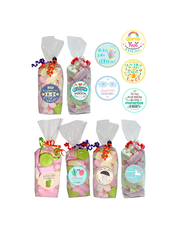 Bolsas golosinas 150 g frases