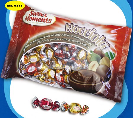 Bombones relleno crema de avellana (bolsa 1 kg)