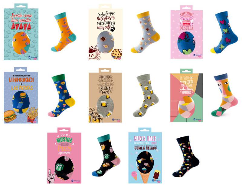 Calcetines en display frases