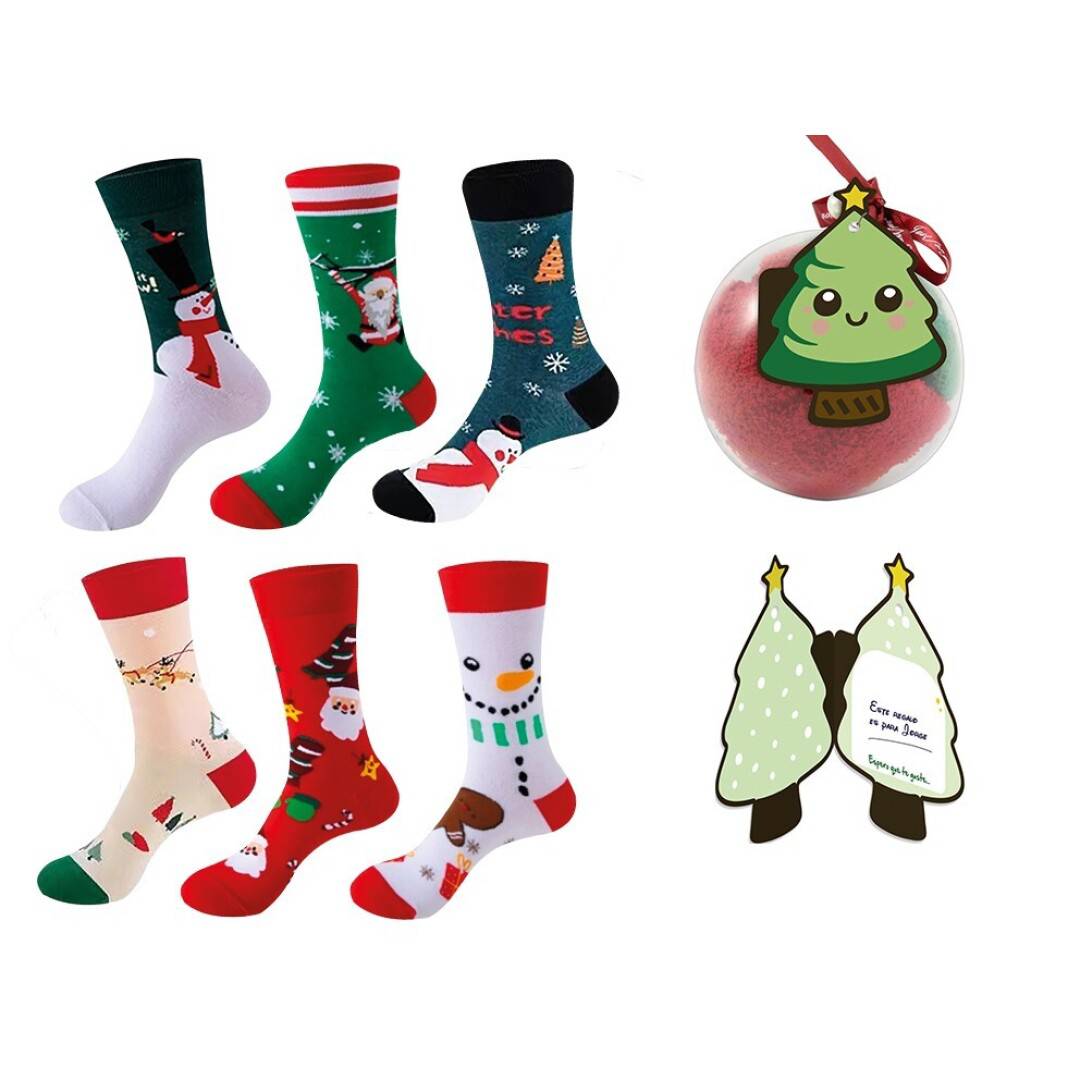 Calcetines Navidad en bola regalo