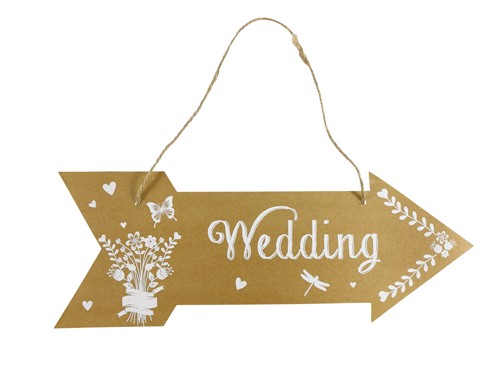 Cartel flecha wedding