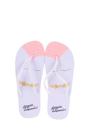 Chanclas novia "Gracias por acompañarnos" - talla 40