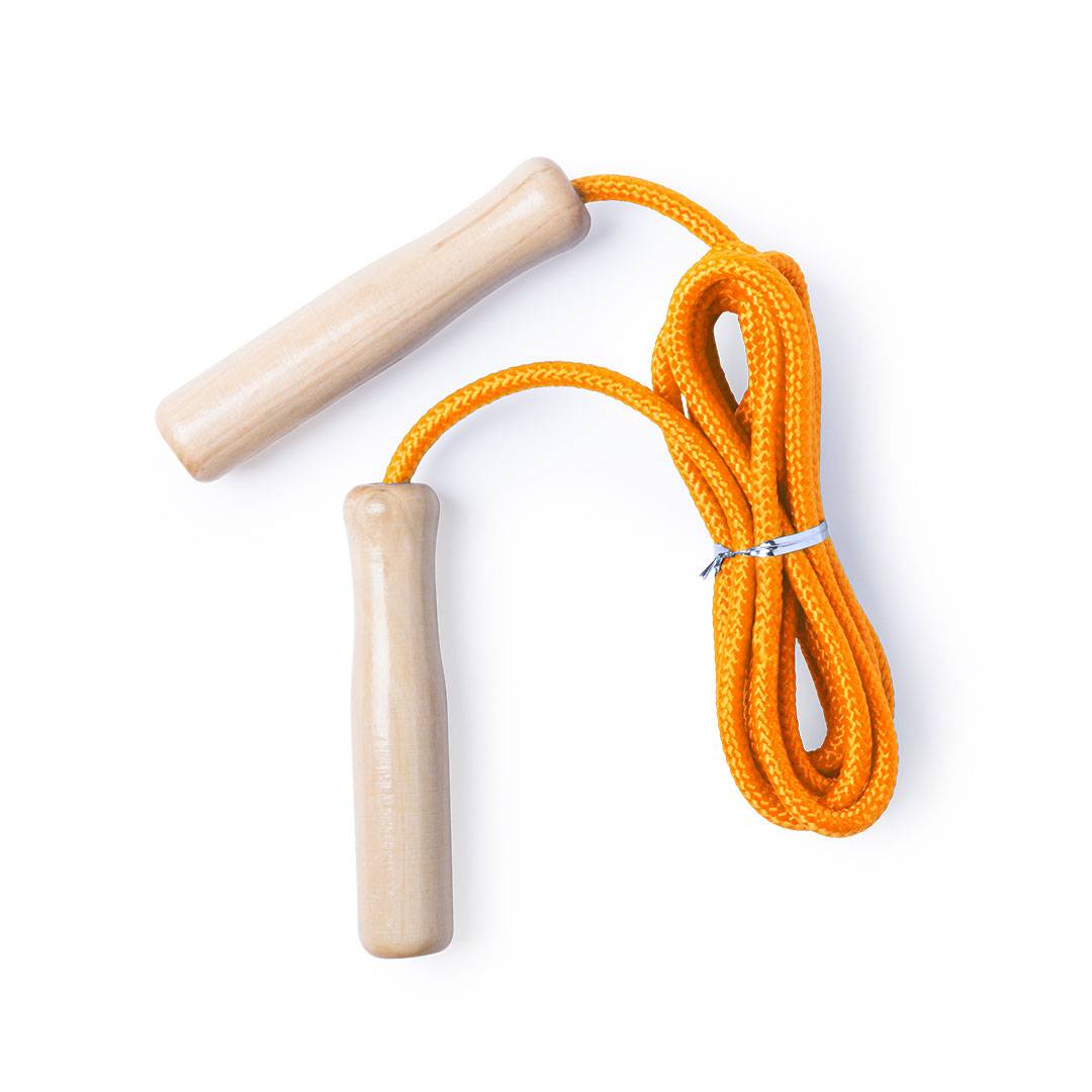 Comba saltar de madera 240 cm naranja