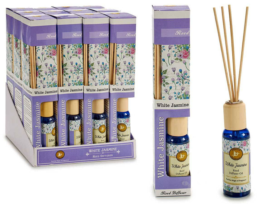 Display 12 ambientadores mikados 50 ml con varillas jazmín