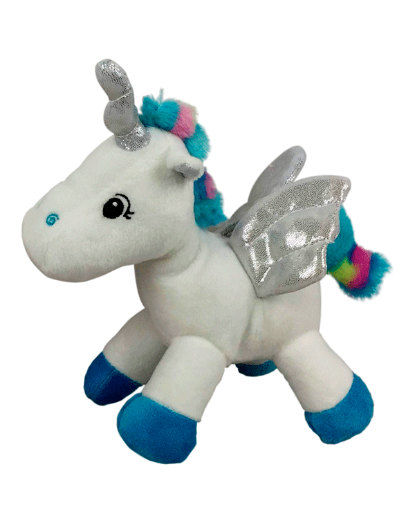 Peluche unicornio azul