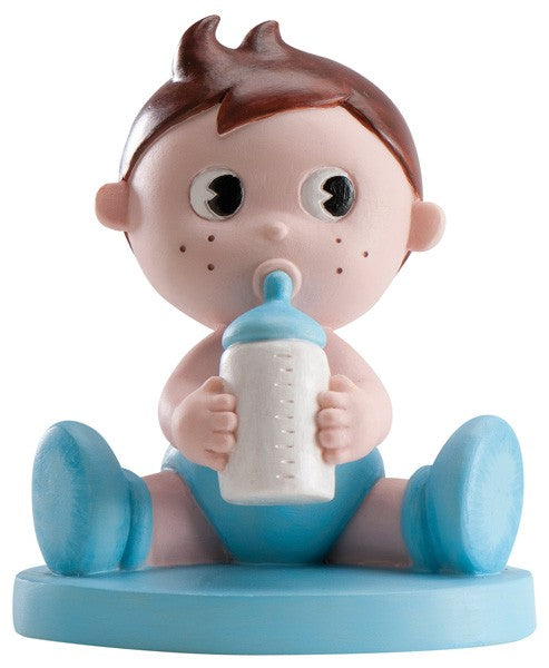 Figura de pastel bautizo biberón