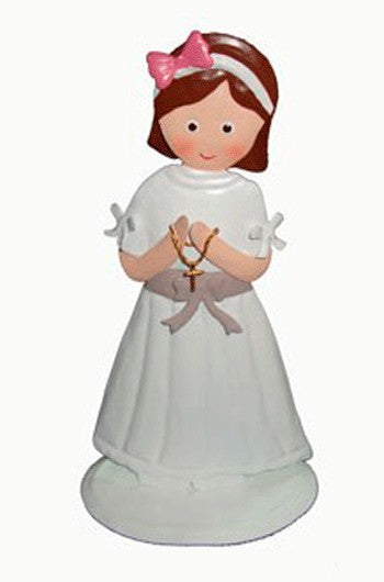 Figura metálica comunión niña
