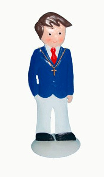 Figura metálica comunión niño
