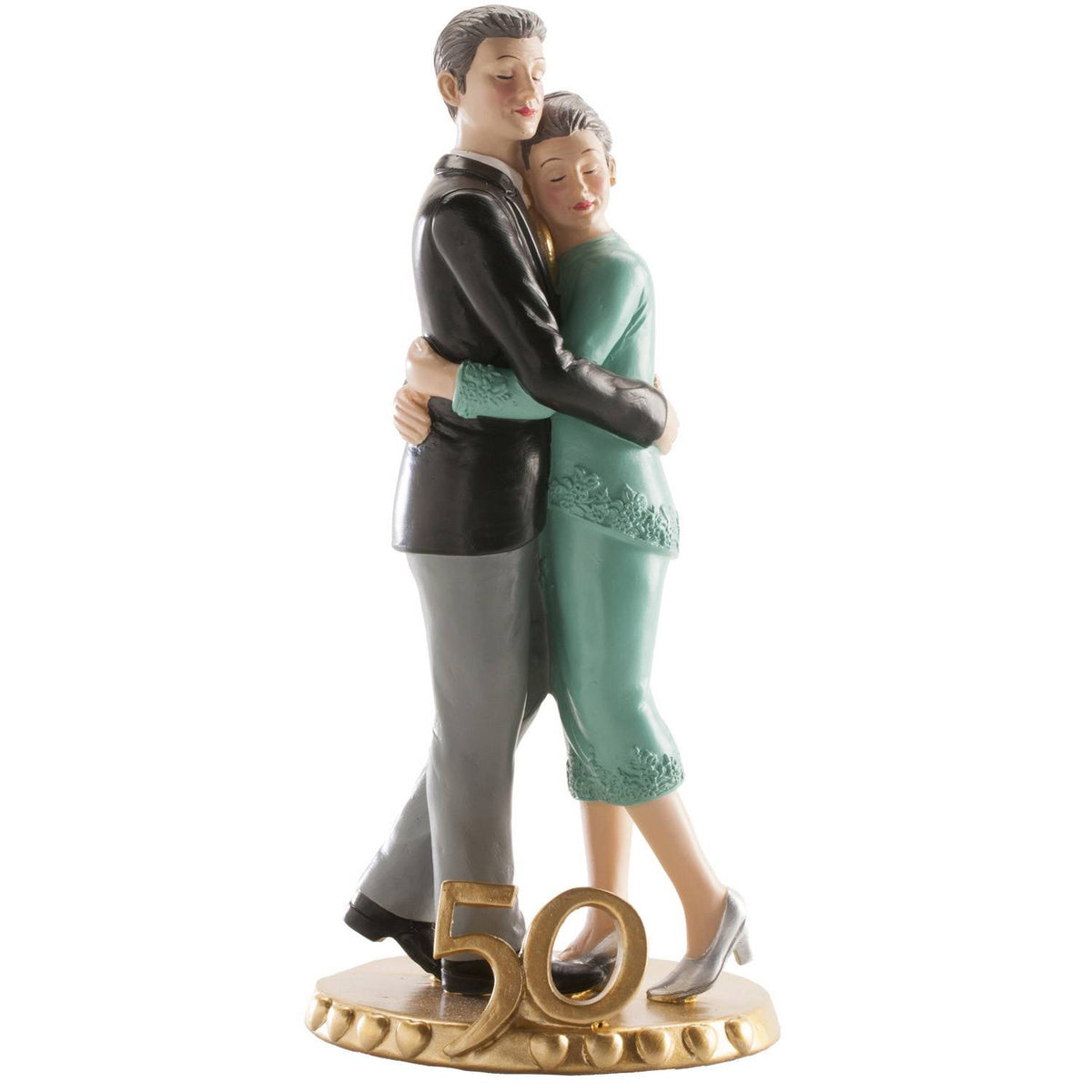 Figura pastel 50 aniversario abrazados