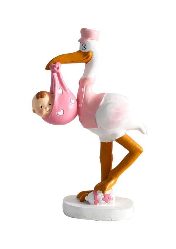 Figura pastel cigüeña nido