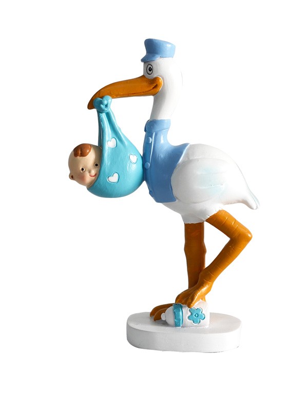 Figura pastel cigüeña nido