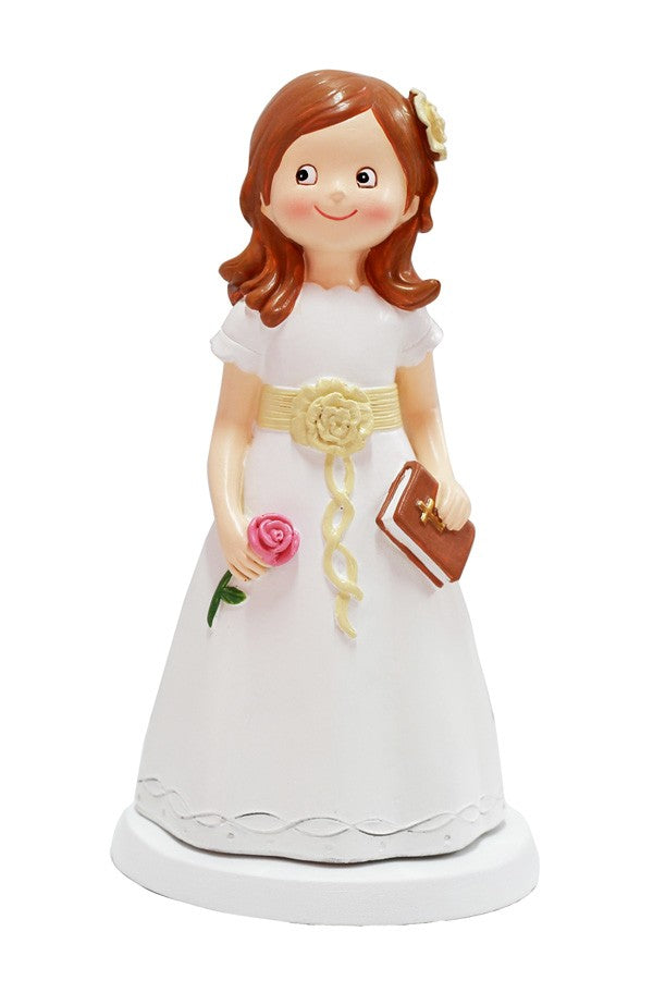 Figura pastel comunión niña libro