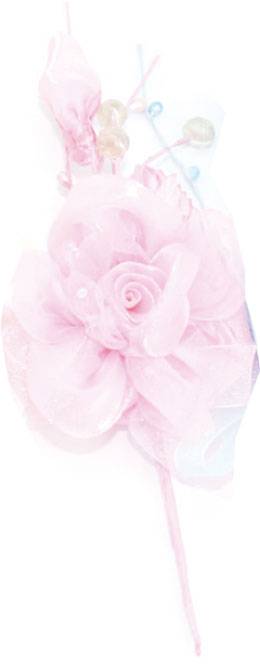 Flor de tela grande rosa