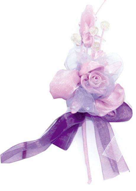 Flor de tela grande lila