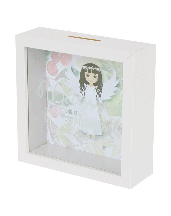 Hucha de madera comunión niña
