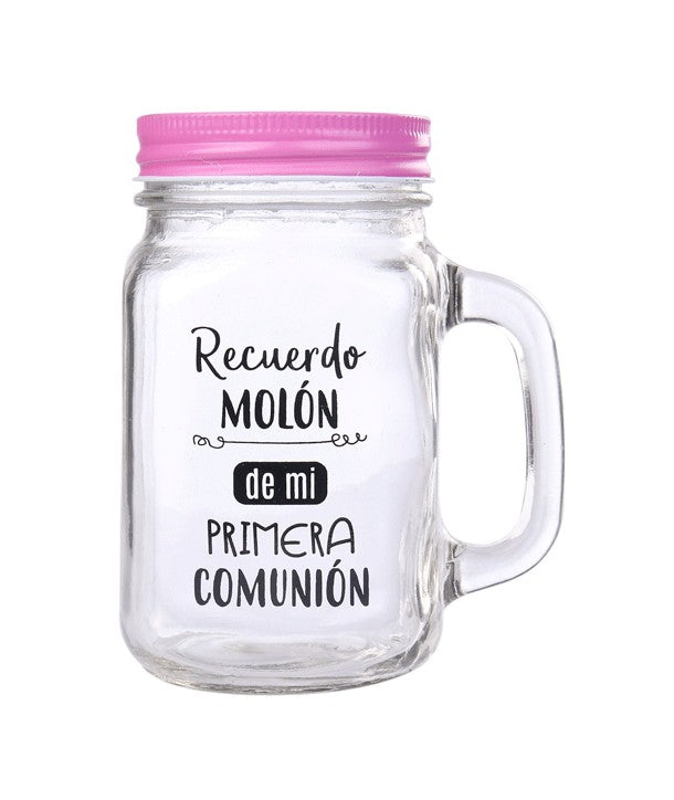 Jarra cristal con caña "Recuerdo molón"