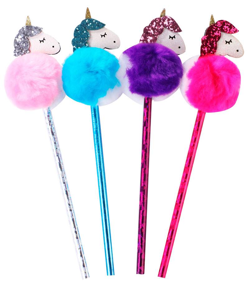 Lapicero pompón unicornio