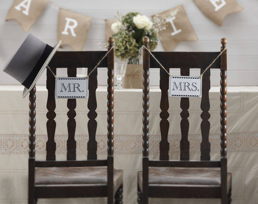Letrero Mr & Mrs
