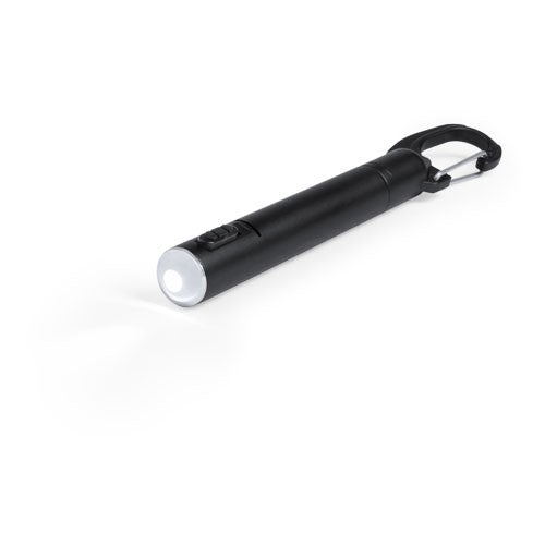 Llavero bolígrafo + linterna negro