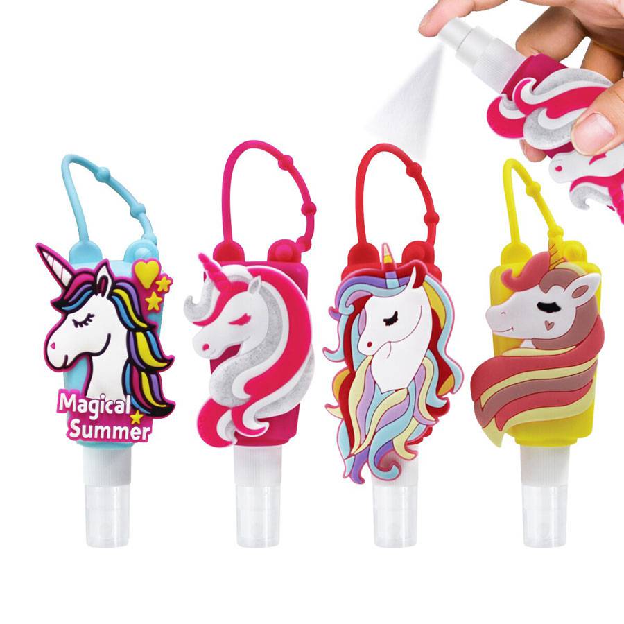 Llavero con bote gel 30 ml unicornio