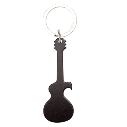 Llavero guitarra abrebotellas negro