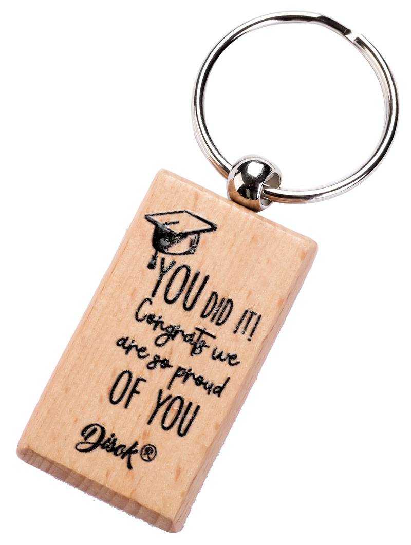Llavero "You did it" madera