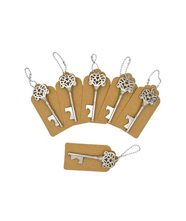Abrebotellas vintage plata + tarjeta kraft