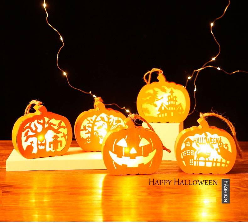 Luces LED calabazas decoración Halloween