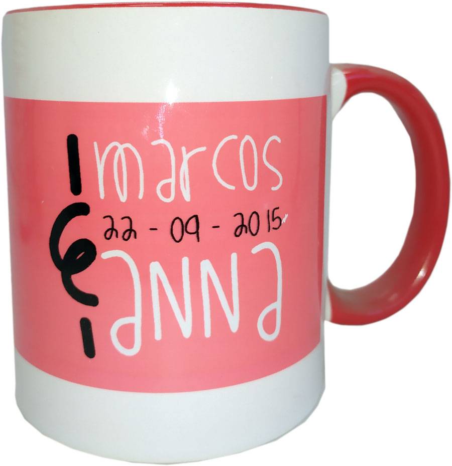Taza personalizada blanca
