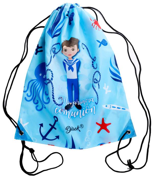 Petate mochila mi primera comunión niño
