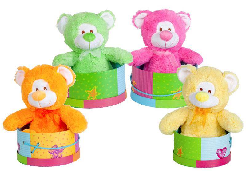 Oso colores en caja de regalo
