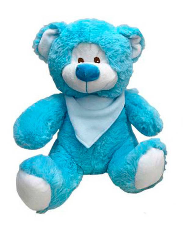 Oso peluche pañuelo azul