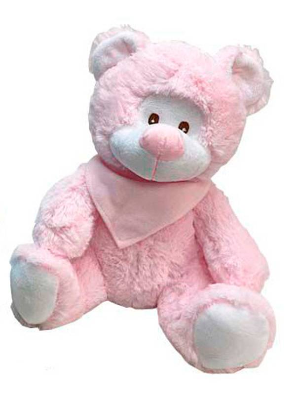 Oso peluche pañuelo rosa