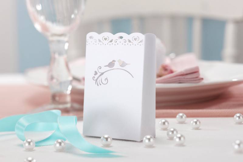 Pack de 5 bolsas para dulces estilo vintage blanco