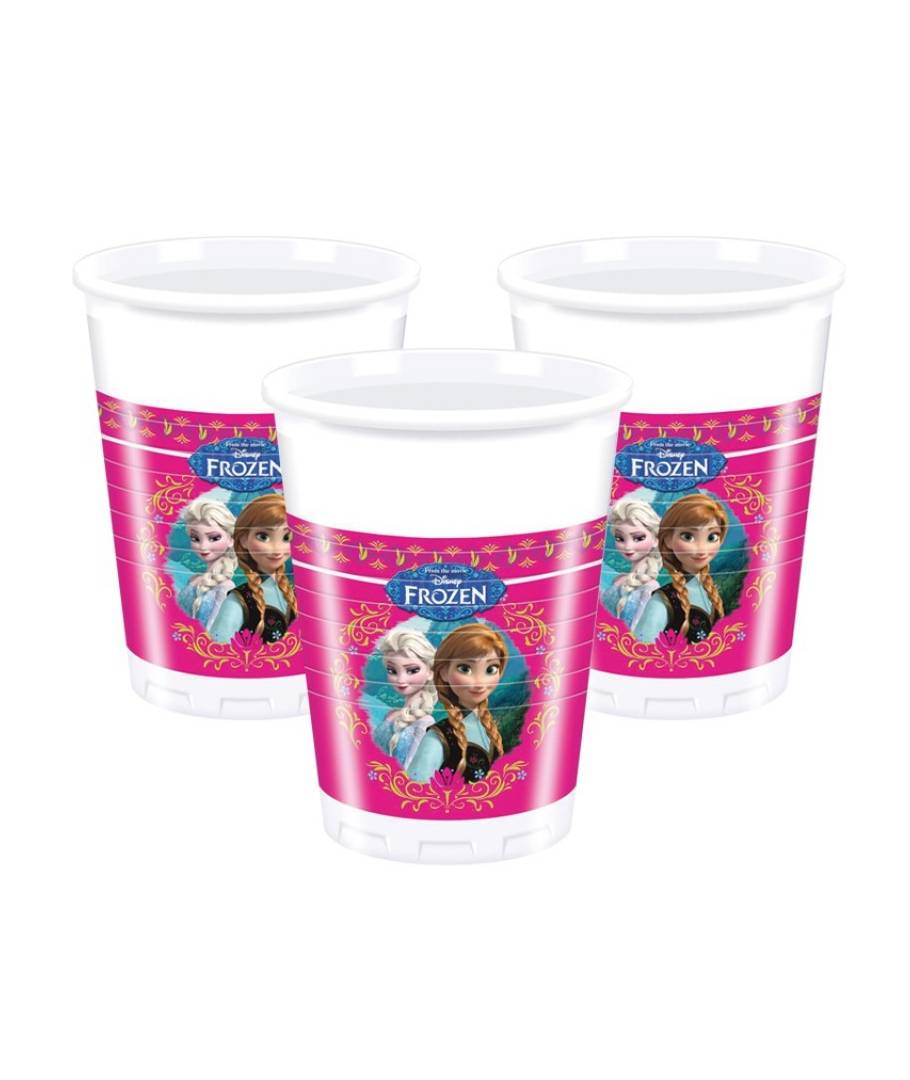 Pack de 9 vasos de plástico Frozen