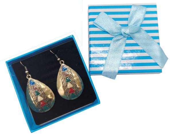Pendientes "Indian" en caja de regalo