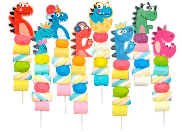Pincho dino esponjas colorines 40 g