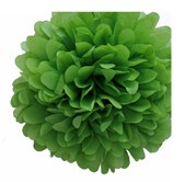 Pompón de papel de seda 20 cm verde manzana