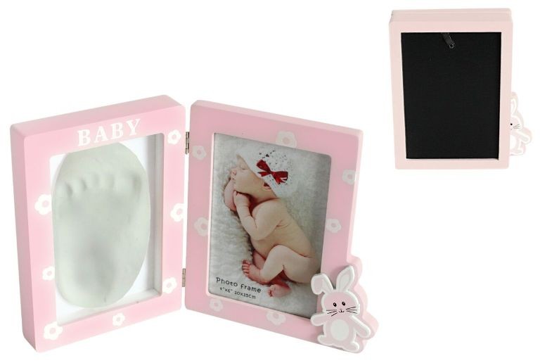 Portafotos huellas baby girl