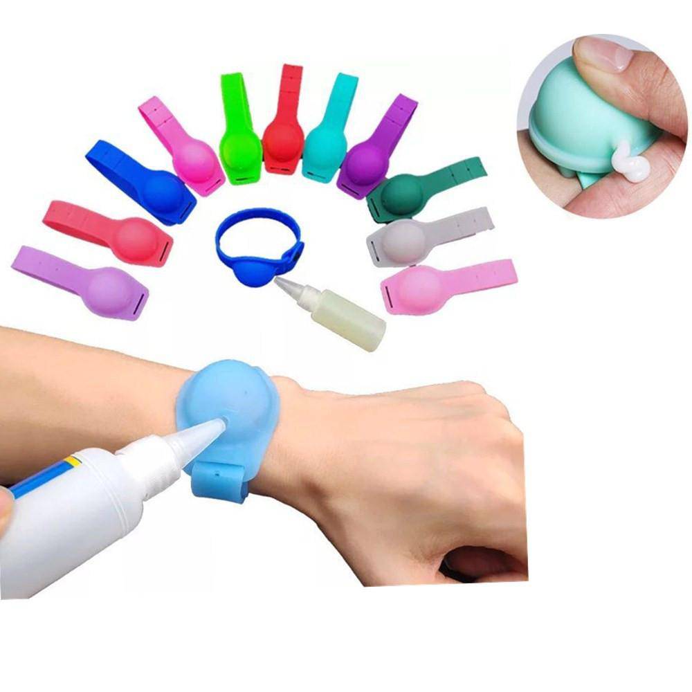 Pulsera autodispensador gel manos + botella vacía