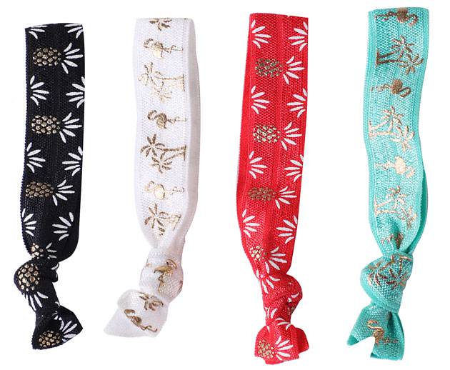 Pulsera elástica piña-flamenco tropical