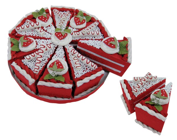 Set 10 cajas porción pastelito + display rojo